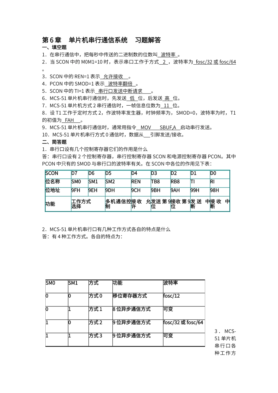 第06章-单片机串行通信系统-习题解答_第1页