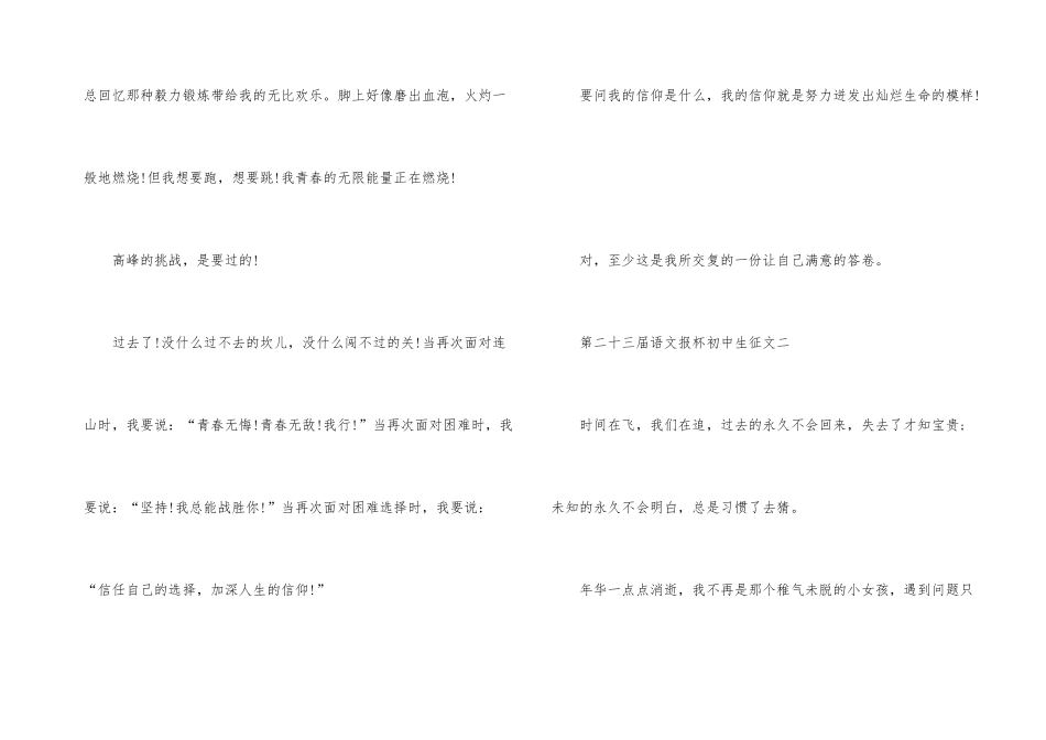 第二十三届语文报杯初中生征文_第3页