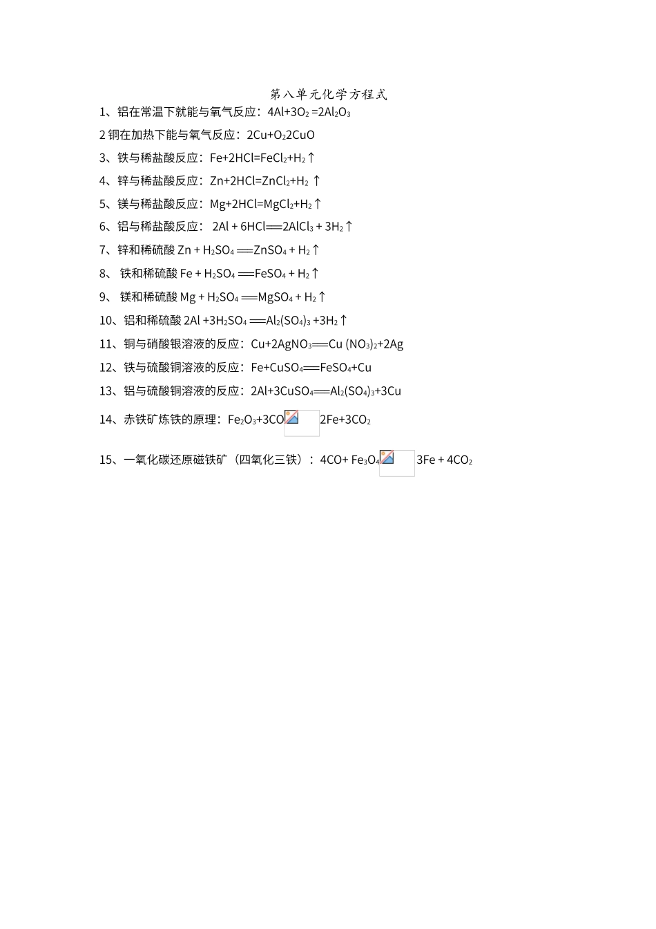 第八单元化学方程式_第1页