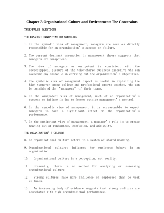 管理学第9版-练习题-附答案