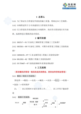 管道化学清洗工艺规程-secret