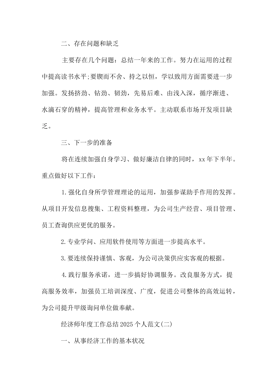 经济师年度工作总结2025个人_第2页