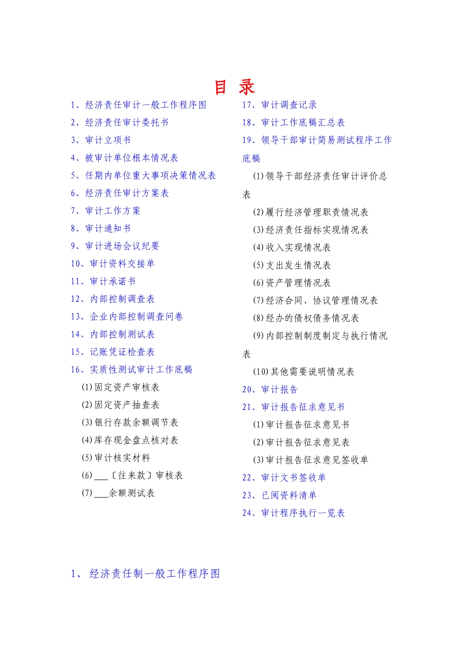 经济责任审计工作底稿标准格式_第1页