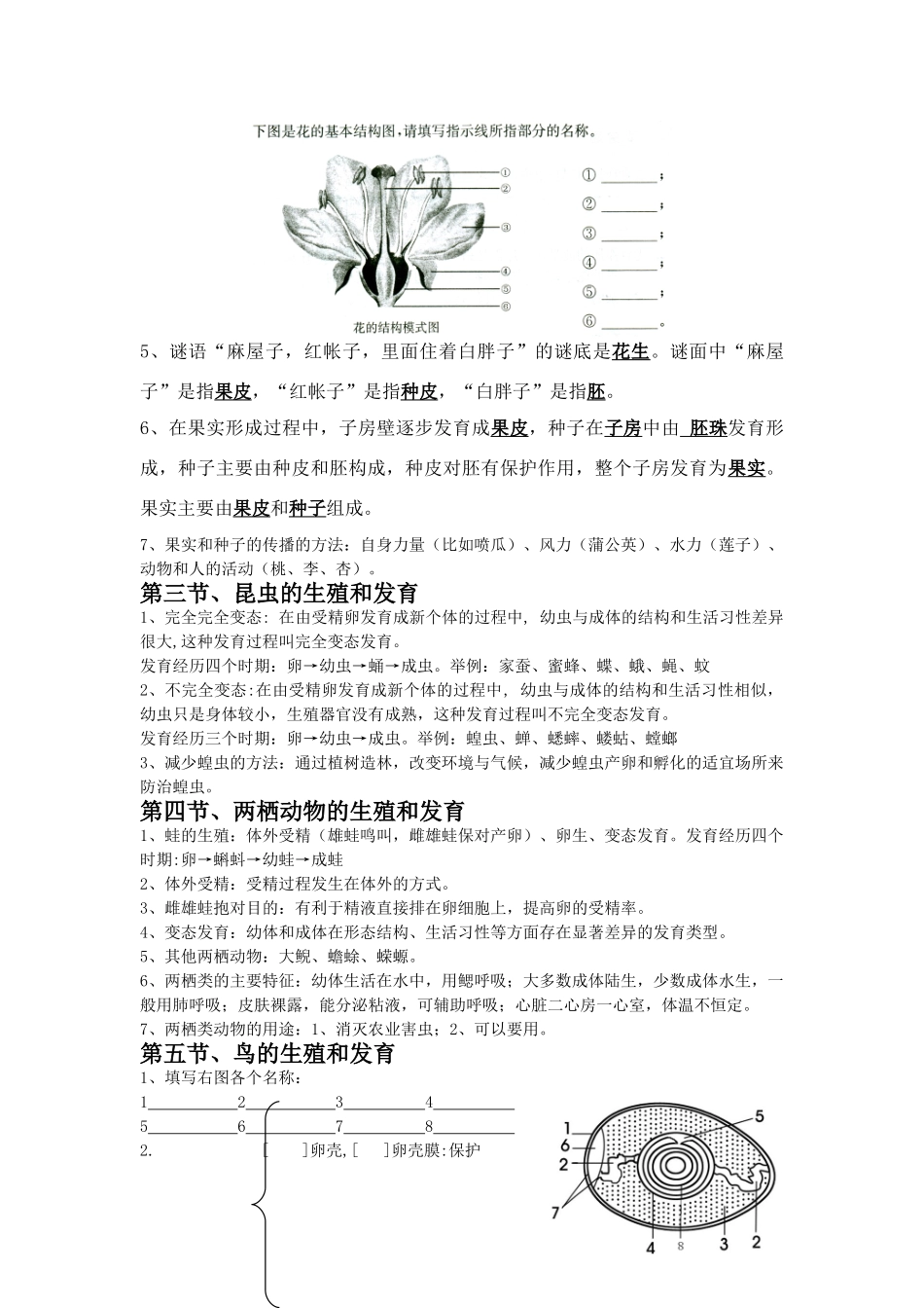 苏教版八年级生物下册知识点总结_第2页