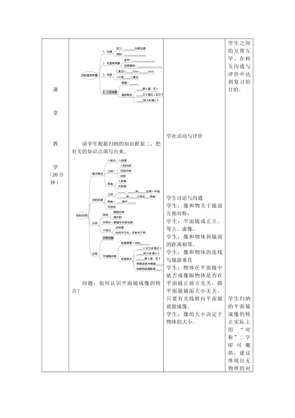 苏科版初中物理第三章《光现象》单元教案2_第2页