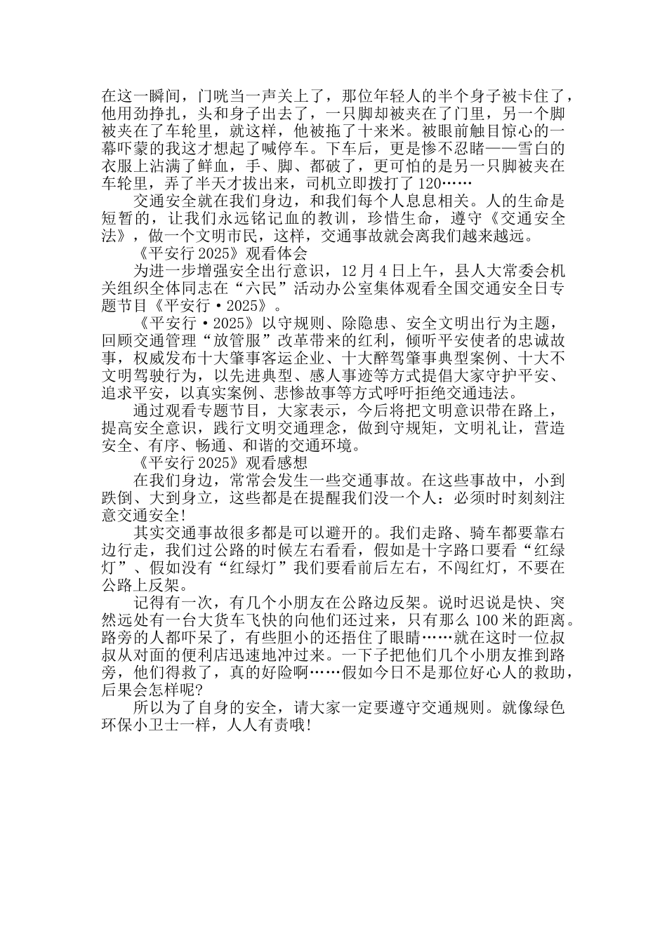 观看《平安行2025》专题节目观后感心得体会总结5篇_第2页