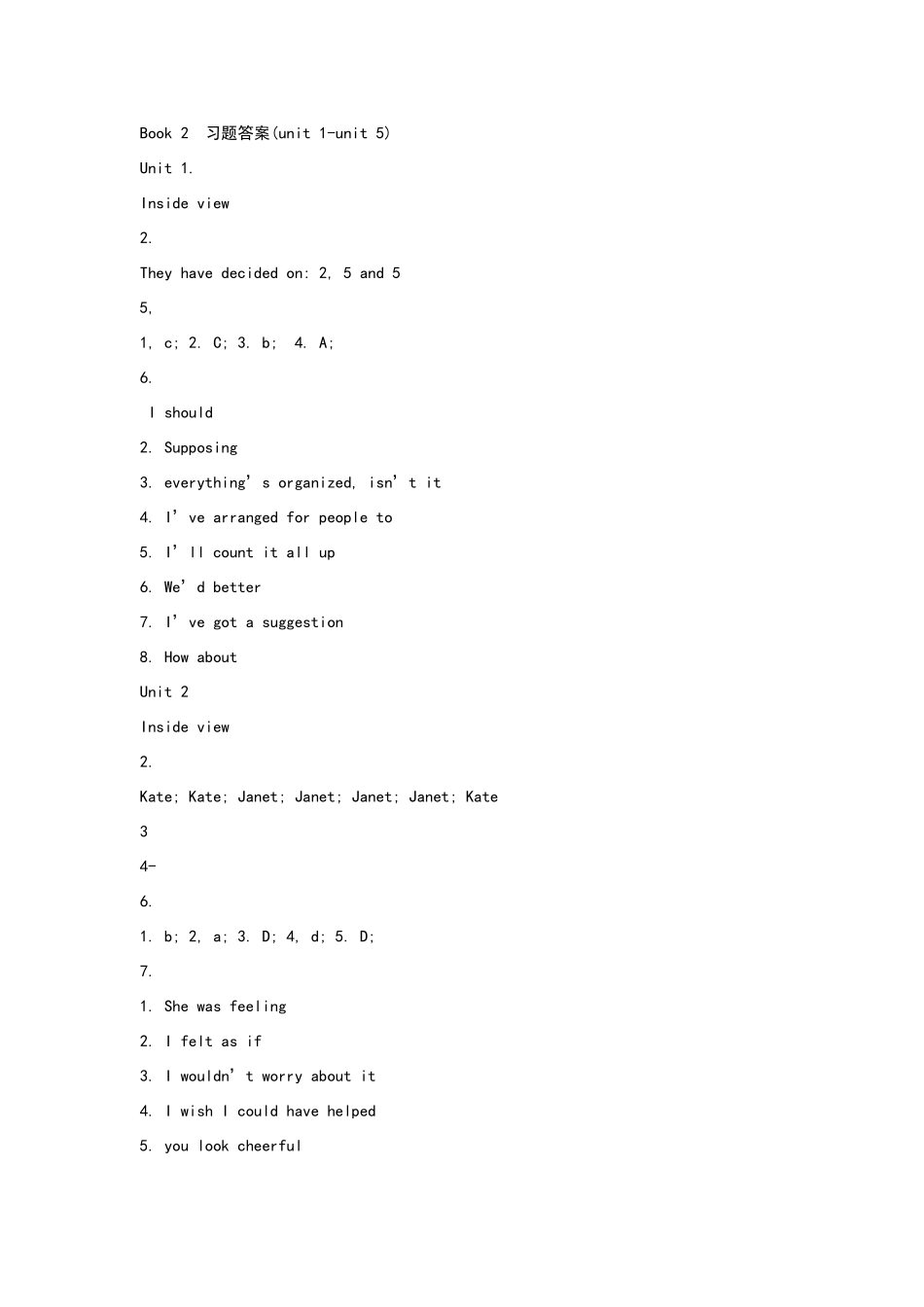 视听说教程2书面答案_第1页