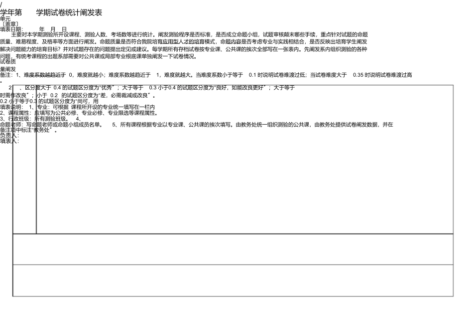 试卷统计分析表_第2页