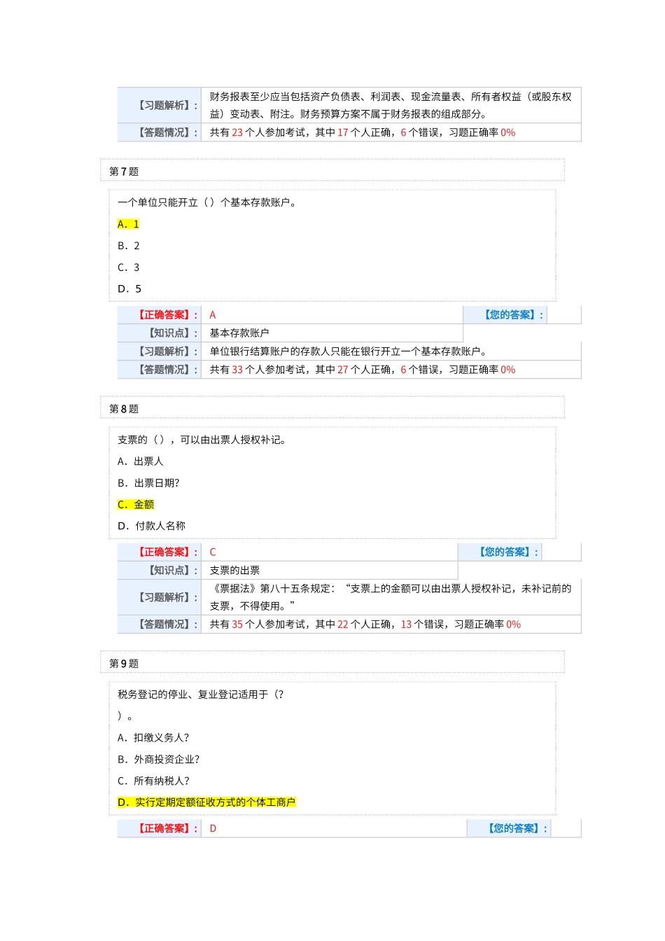 财经法规习题82711_第3页