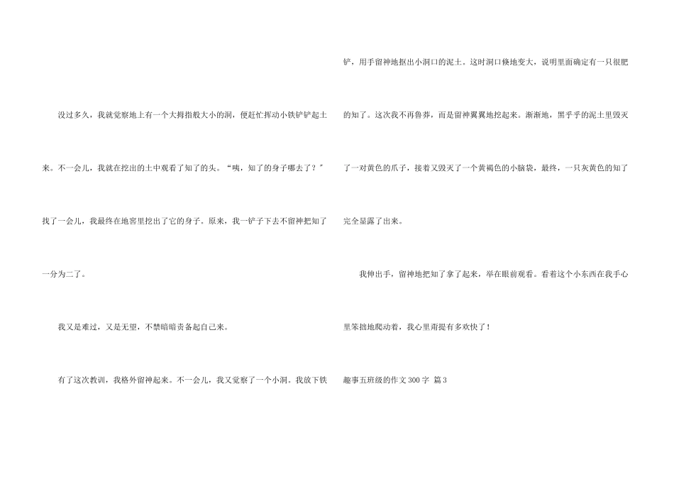 趣事五年级300字合集九篇_第3页