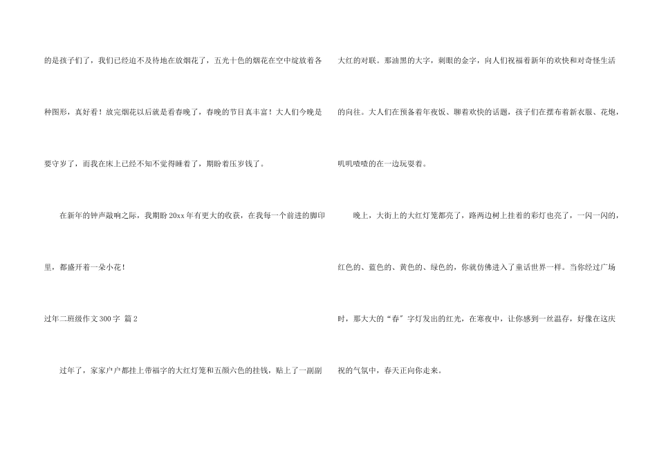 过年二年级300字合集五篇_第2页