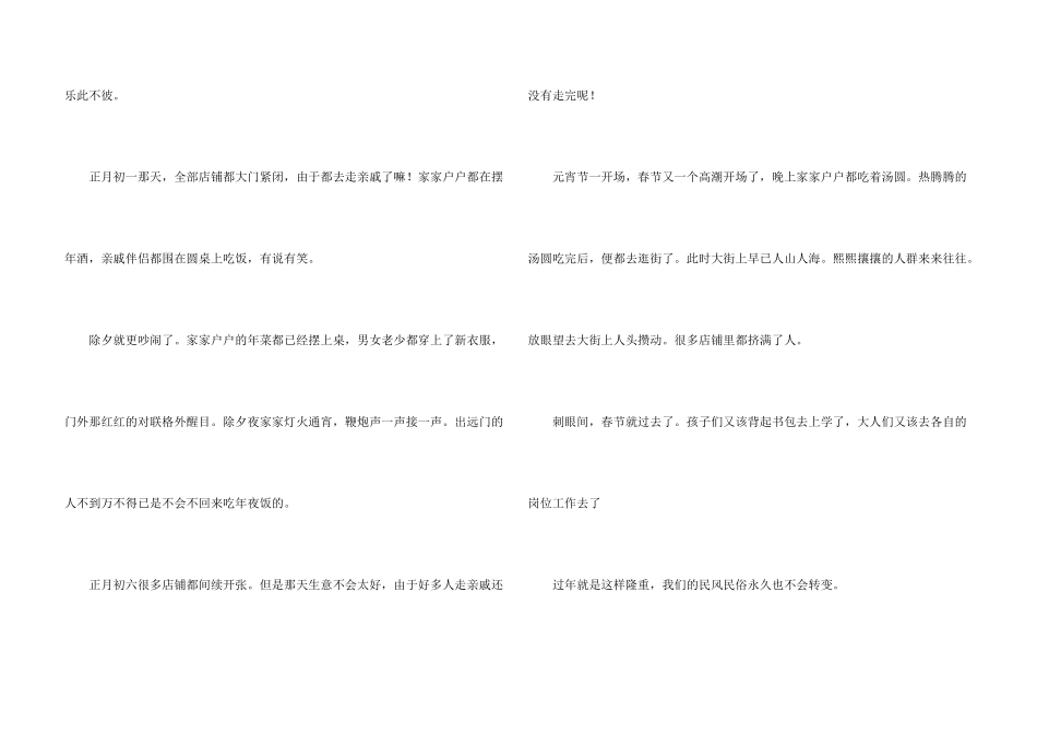 过年小学六年级集锦6篇_第3页