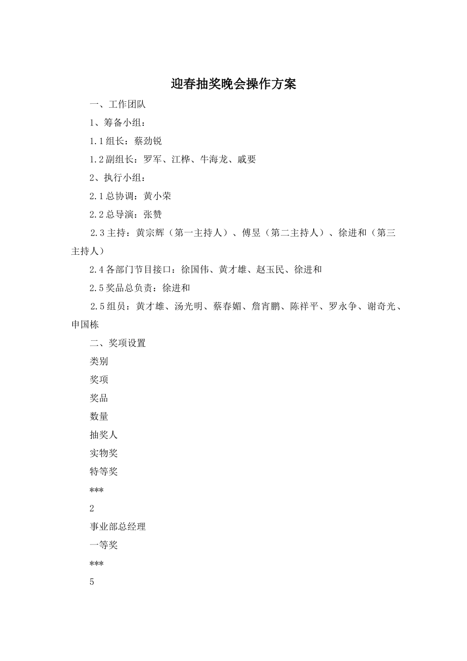 迎春抽奖晚会操作方案_第1页