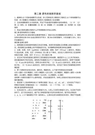 遗传学精品科习题