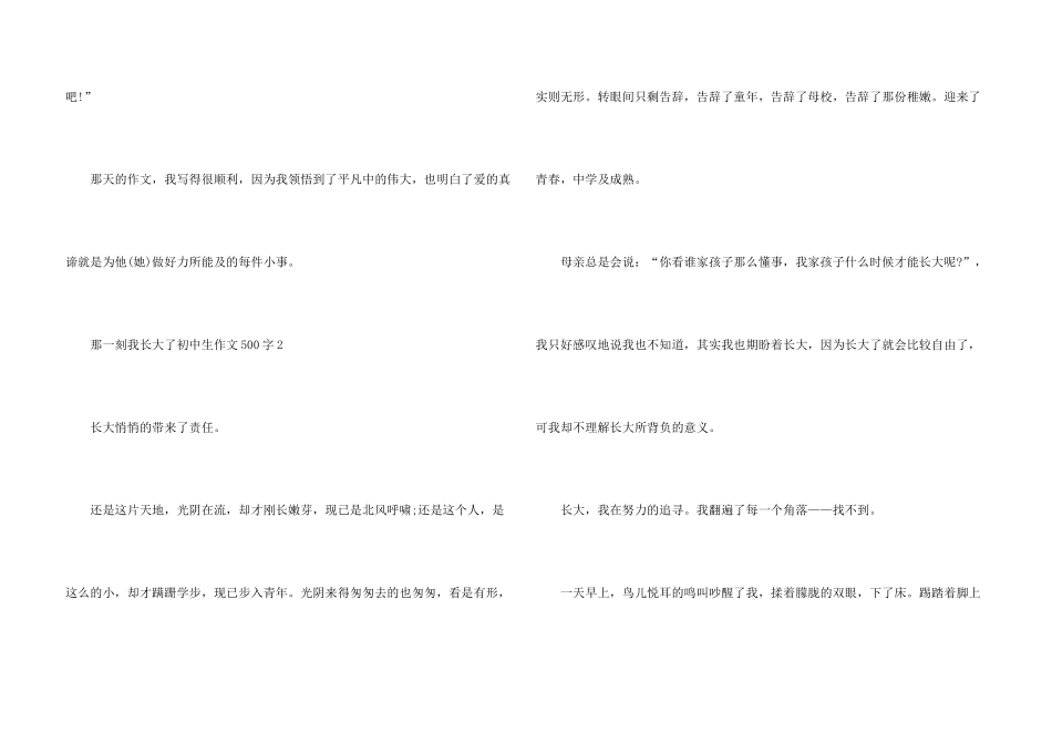 那一刻我长大了初中生500字_第3页
