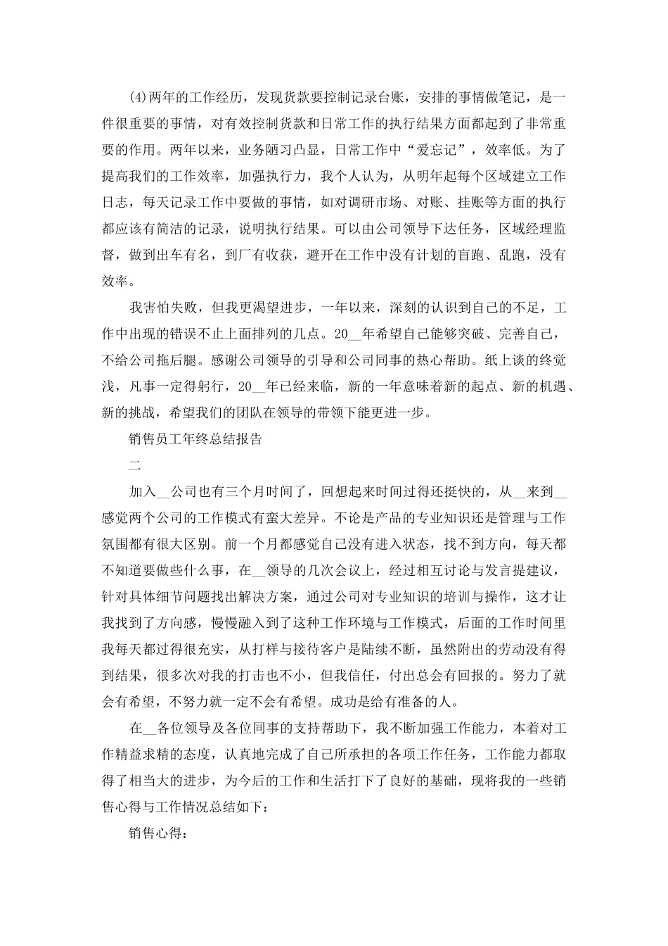 销售员工年终总结报告_第3页