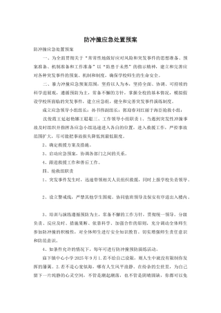 防冲撞应急处置预案