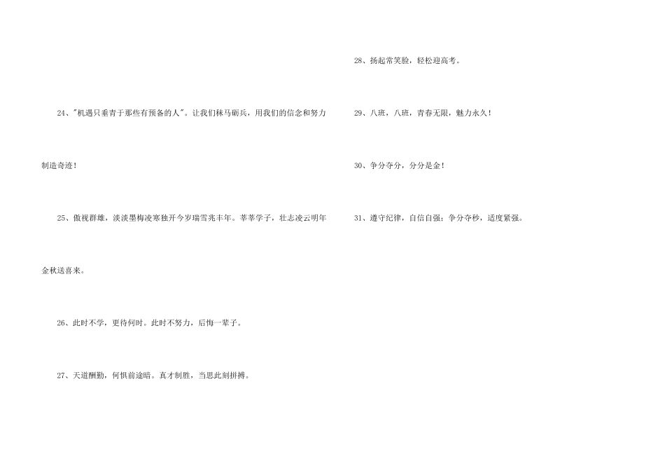 霸气的考试口号集合31条_第3页