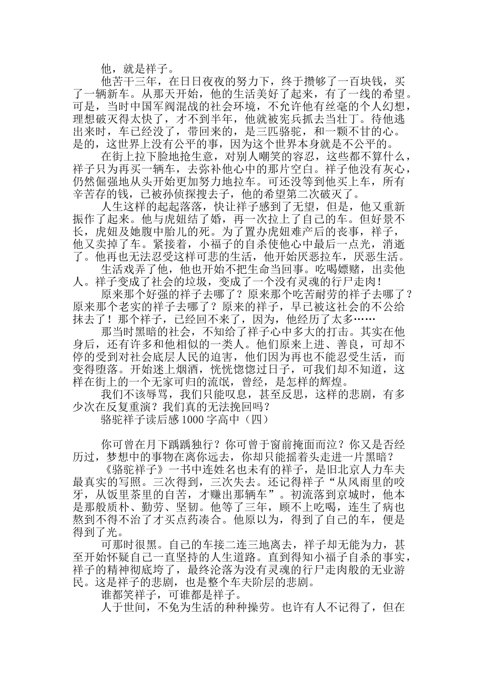 骆驼祥子读后感1000字高中_第3页