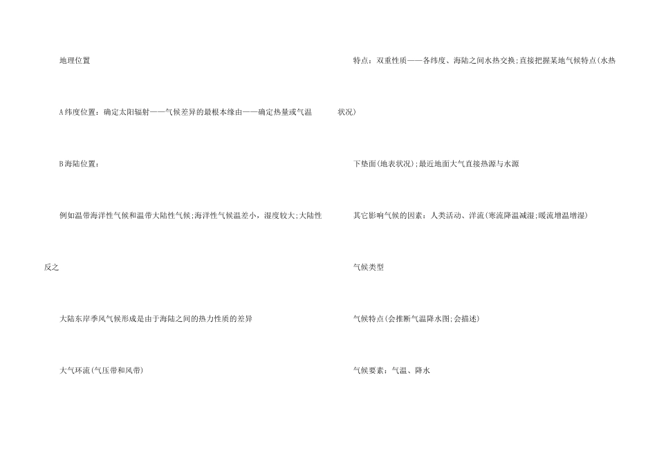 高一地理必修一知识点总结归纳2025_第2页