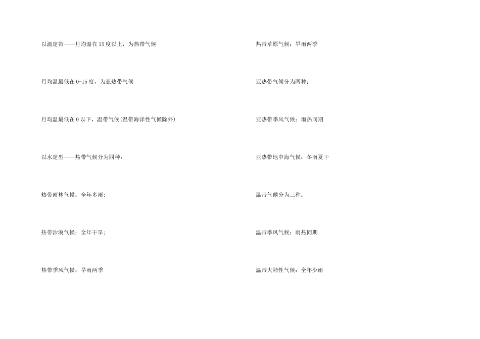 高一地理必修一知识点总结归纳2025_第3页
