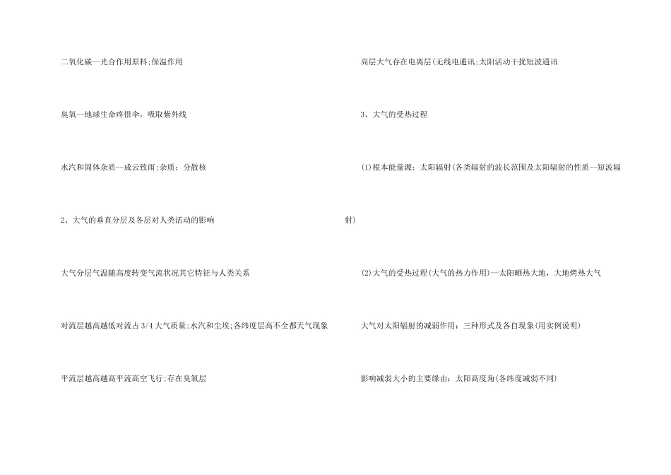 高一总复习地理必修一知识点总结_第2页