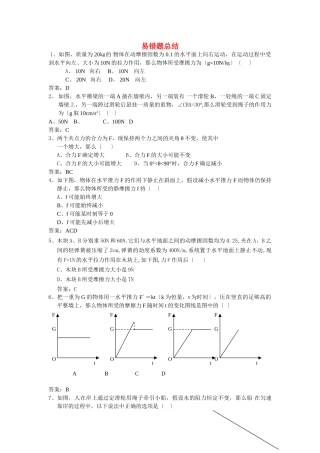 高一物理-易错题汇总素材-新人教版必修2