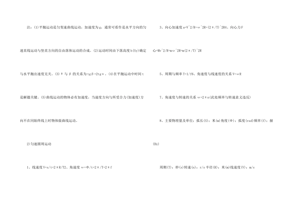 高一物理必背知识点总结归纳5篇汇总_第2页