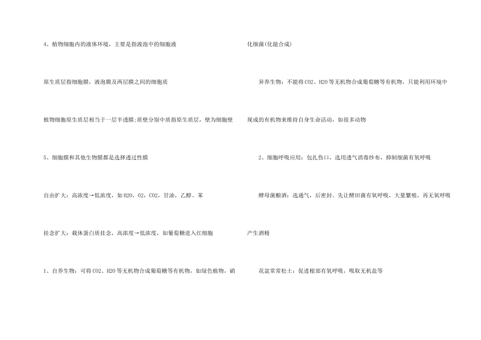 高一生物必修一知识点易错点总结分享5篇_第2页