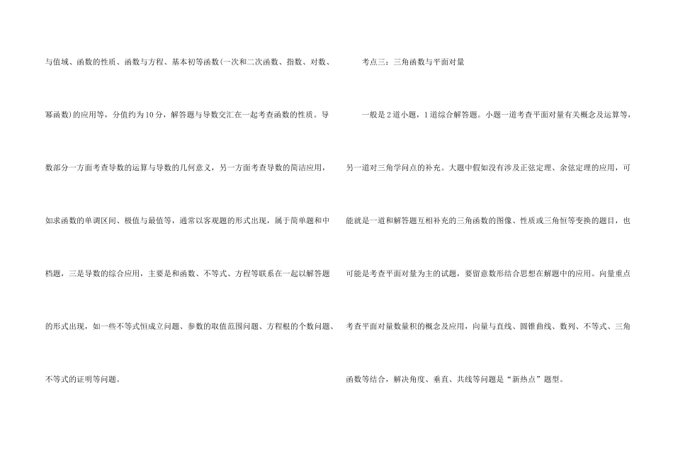 高三数学重要考点知识点整理_第2页