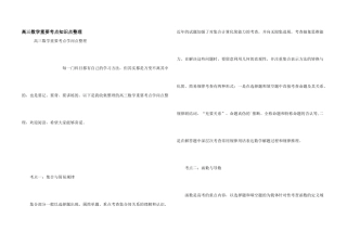 高三数学重要考点知识点整理