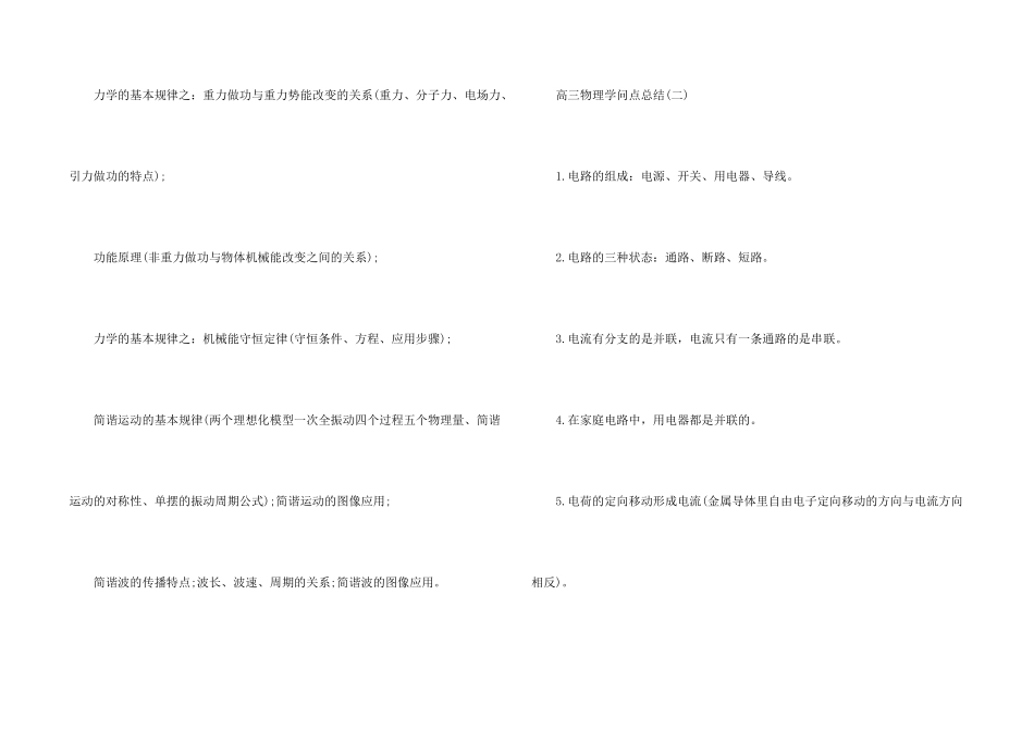 高三物理重点知识点总结三篇_第2页