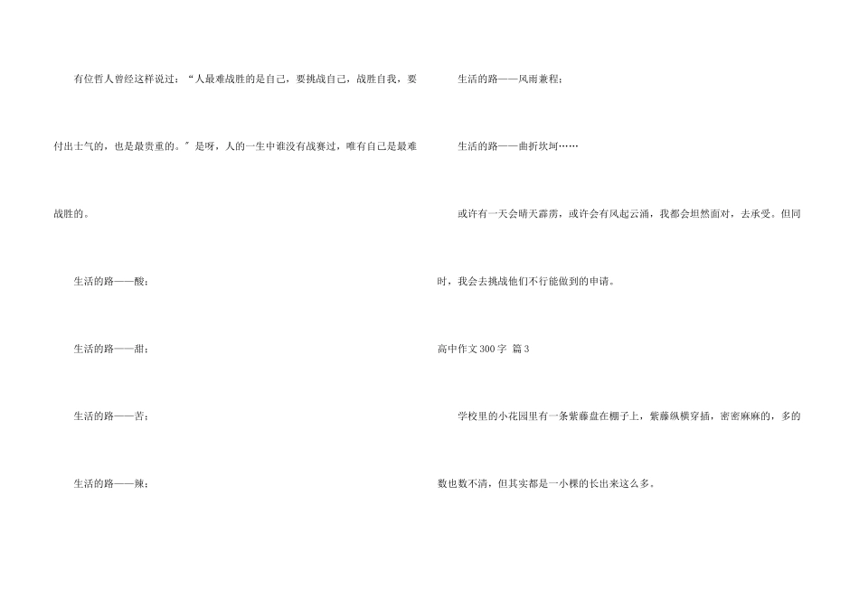 高中300字集合四篇_第3页