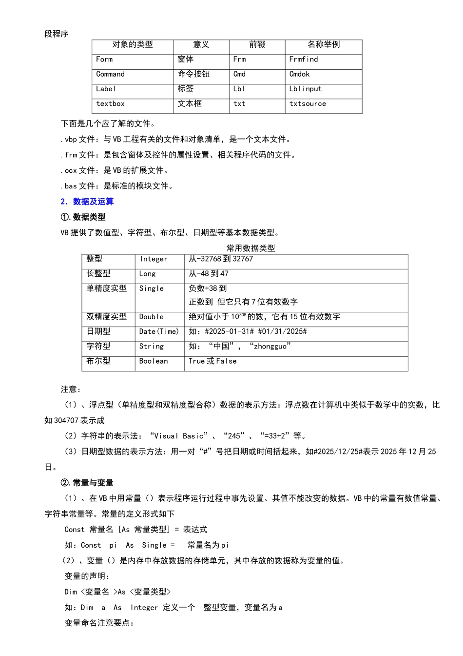 高中信息技术《算法与程序设计VB》_第3页