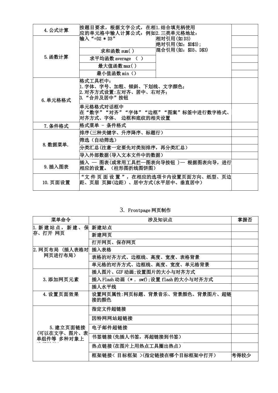 高中信息技术学业水平测试操作题部分_第2页