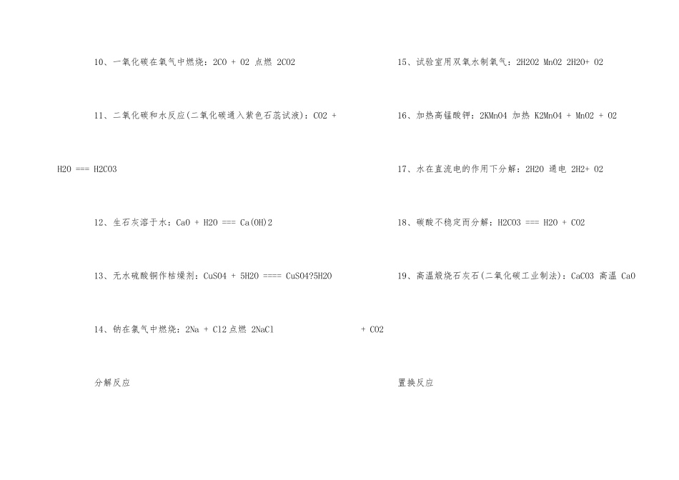高中化学常用方程式_第2页