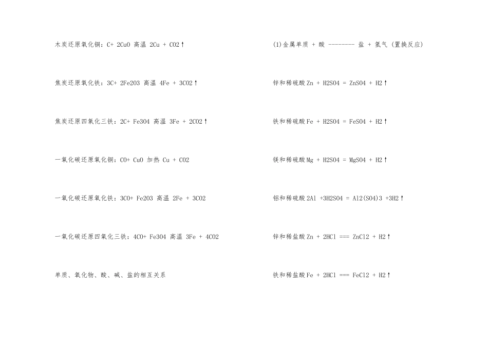 高中化学必修一方程式_第2页