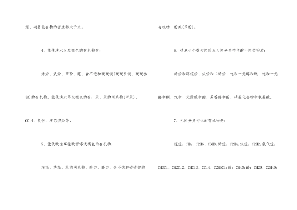 高中化学有机化学知识点总结_第2页