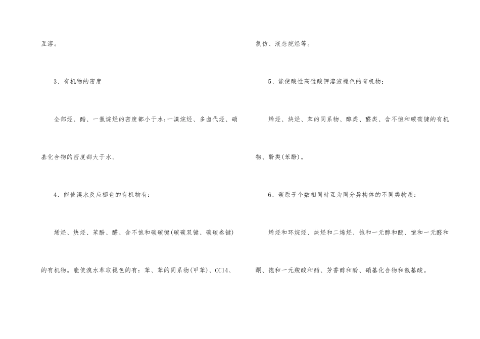 高中化学有机重要知识点_第2页