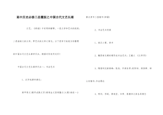 高中历史必修三岳麓版之中国古代文艺长廊