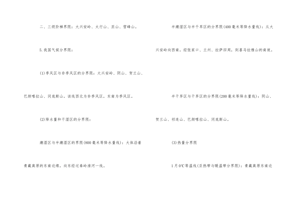 高中地理会考复习方法：分界线汇总_第3页