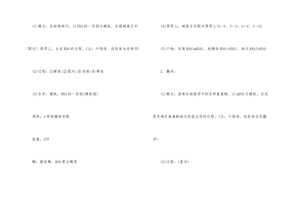 高中必修二生物知识点总结归纳_第2页
