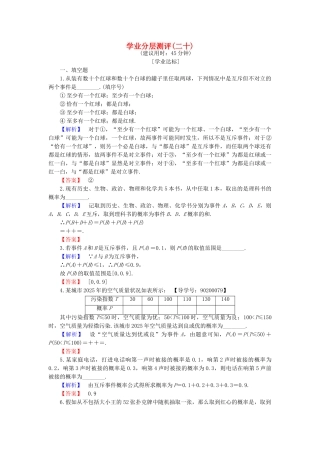 高中数学-学业分层测评20-苏教版必修3