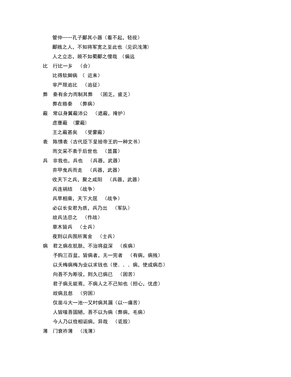 高中文言文一字多义归纳_第2页
