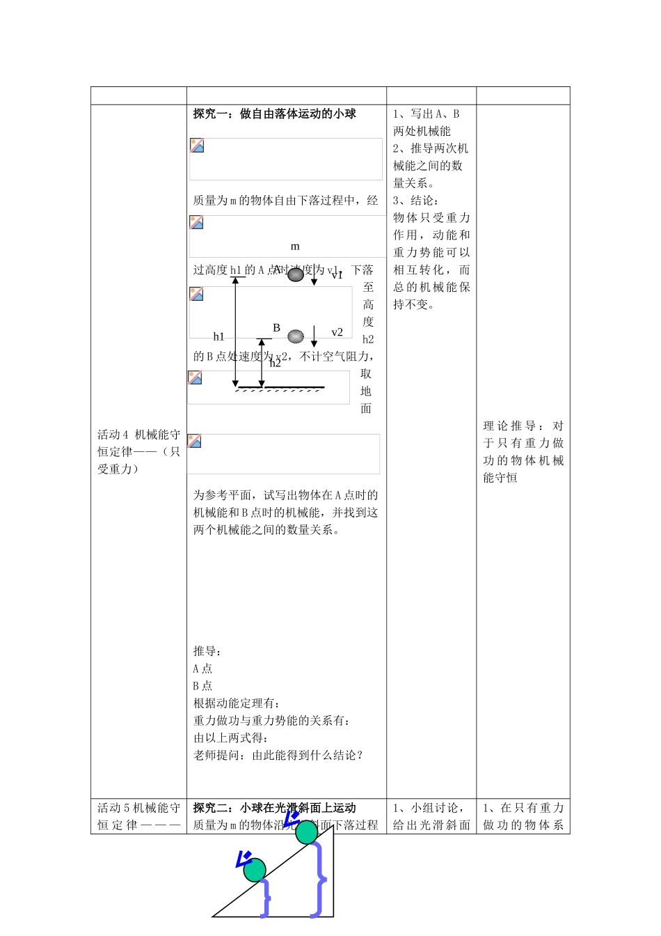 高中物理---机械能守恒定律时教案-新人教版必修2_第2页