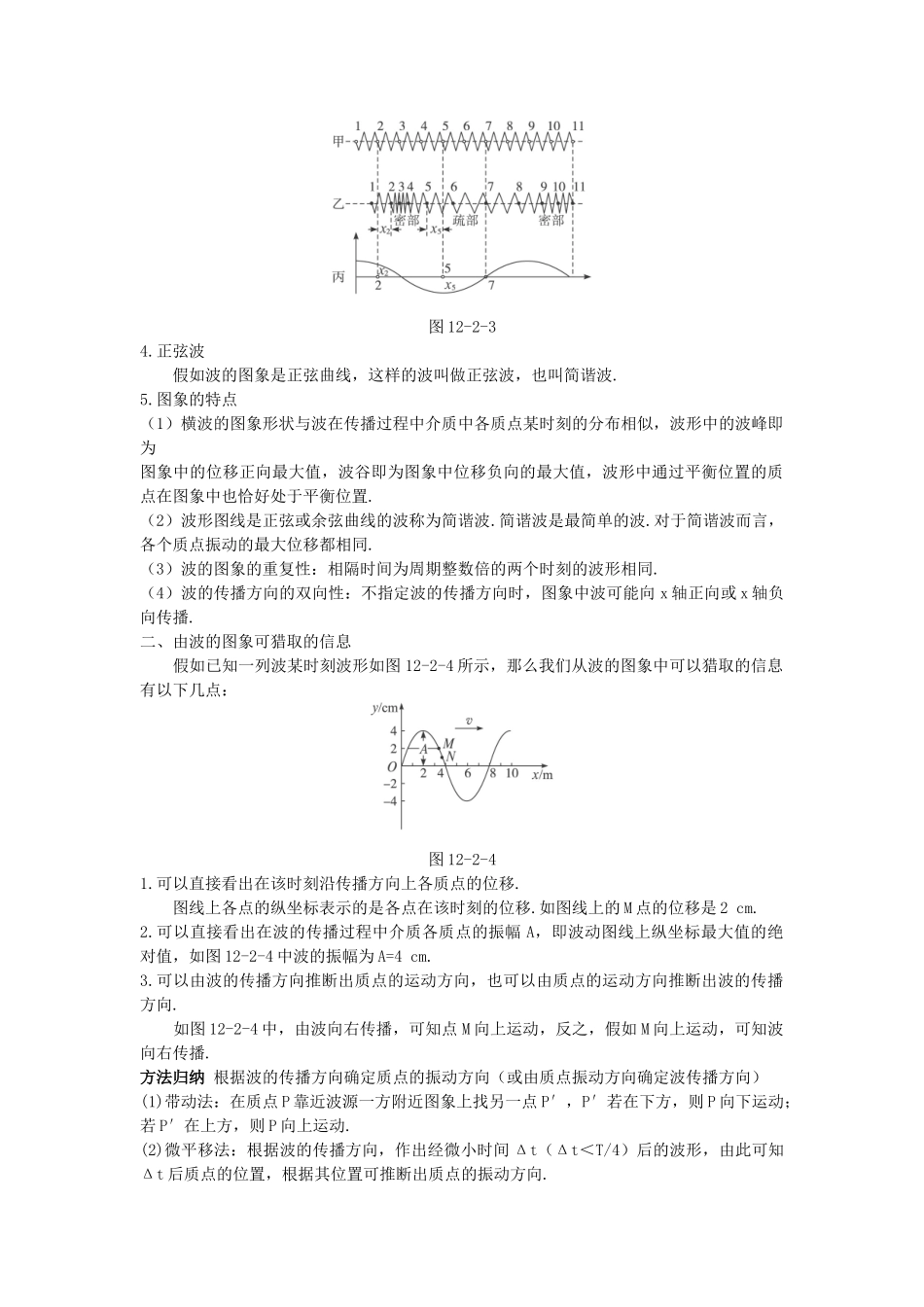 高中物理--2-波的图象教材梳理教案-新人教版选修341_第2页