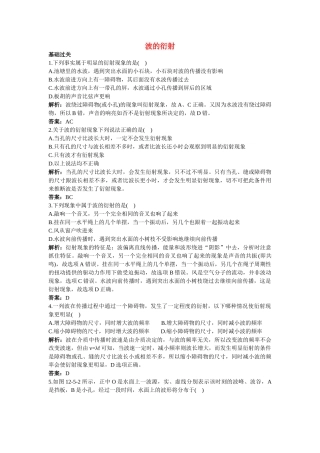 高中物理--41-波的衍射课后集训-新人教版选修341