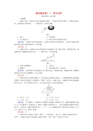 高中物理-重点强化卷一受力分析-教科版必修1