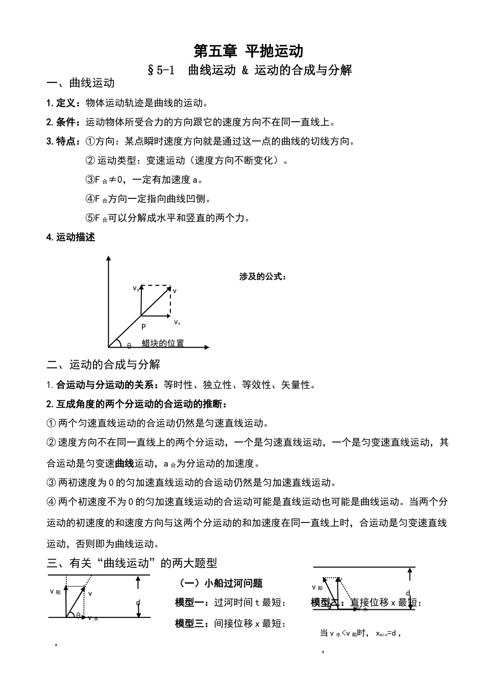 高中物理必修二讲义_第1页