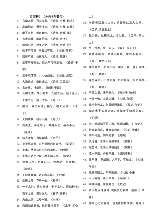 高中生必背名言警句
